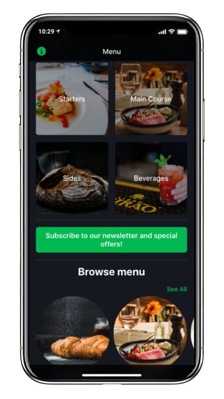VisuelMenu app